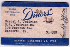 Diners Club kredittkort 1950