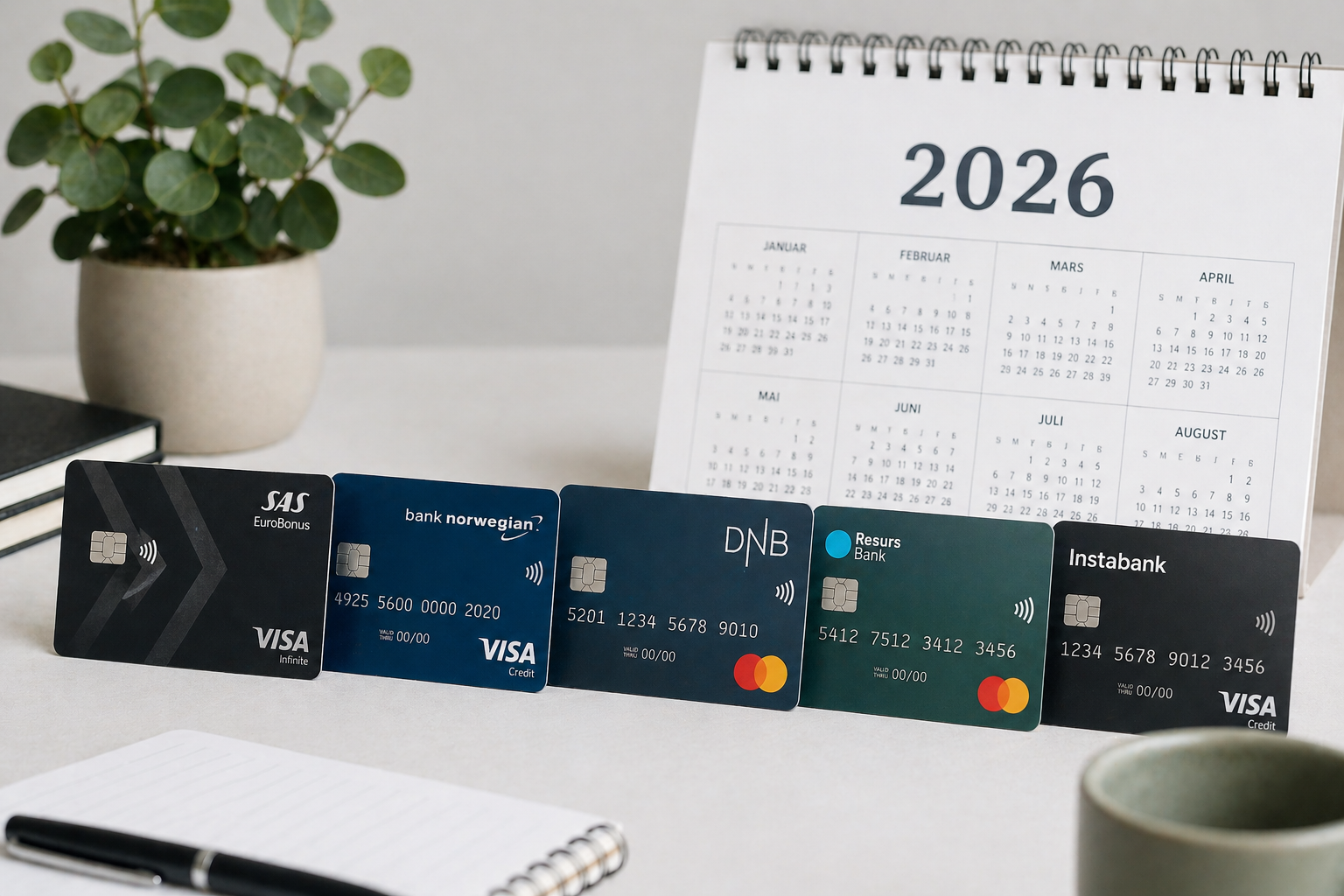 Oversikt over endringer på norske kredittkort i 2026